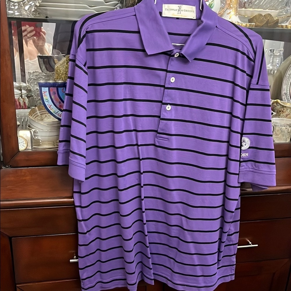 Classic Purple and Black Polo Shirt